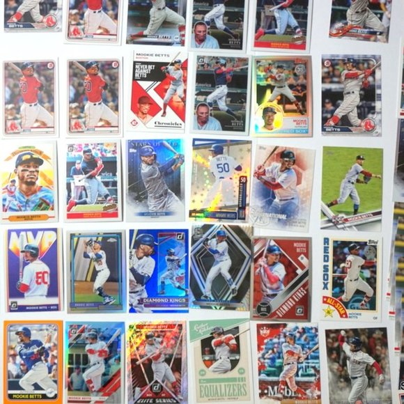 Huge Mookie Betts 99x Card Lot w/ SP Refractors Inserts Red Sox Dodgers NM/MT - Picture 7 of 11